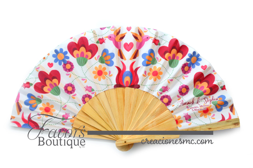 creaciones mc abanicos colibris mexicanos boda - Abanicos Personalizados