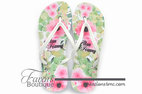 creaciones mc sandalias a todo color boda diseno floral tropical - Sandalias Personalizadas