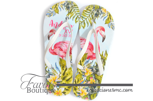 creaciones mc sandalias a todo color xv anos flamengos - Sandalias Personalizadas