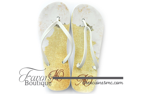 creaciones mc sandalias boda dorado y blanco - Sandalias Personalizadas