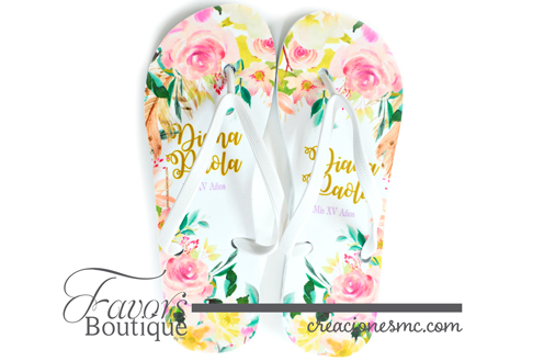 creaciones mc sandalias personalizadas a todo color floral pastel - Sandalias Personalizadas